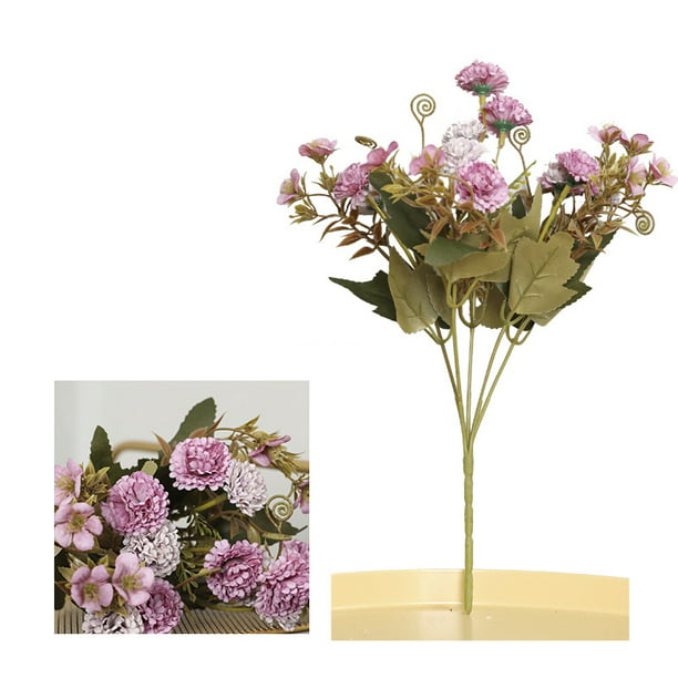 Artificial Carnation 13 Heads Fake Flowers Bouquet for Home Grave Decor 30CM